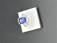 Anello Gioielleria Dossena  Donna in Oro bianco Tanzanite 4.15 Ct ANOR-250-253 - ANOR-250-253